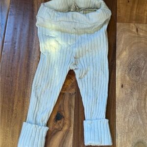 Kate Quinn Cream Ribbed Leggings